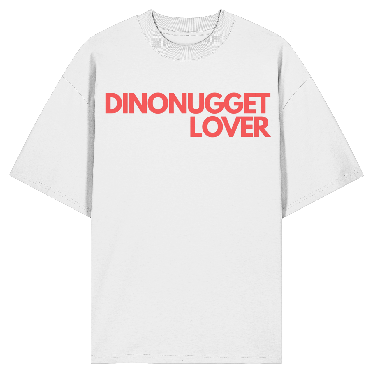 Dinonugget Lover rot - Organic Oversize Shirt