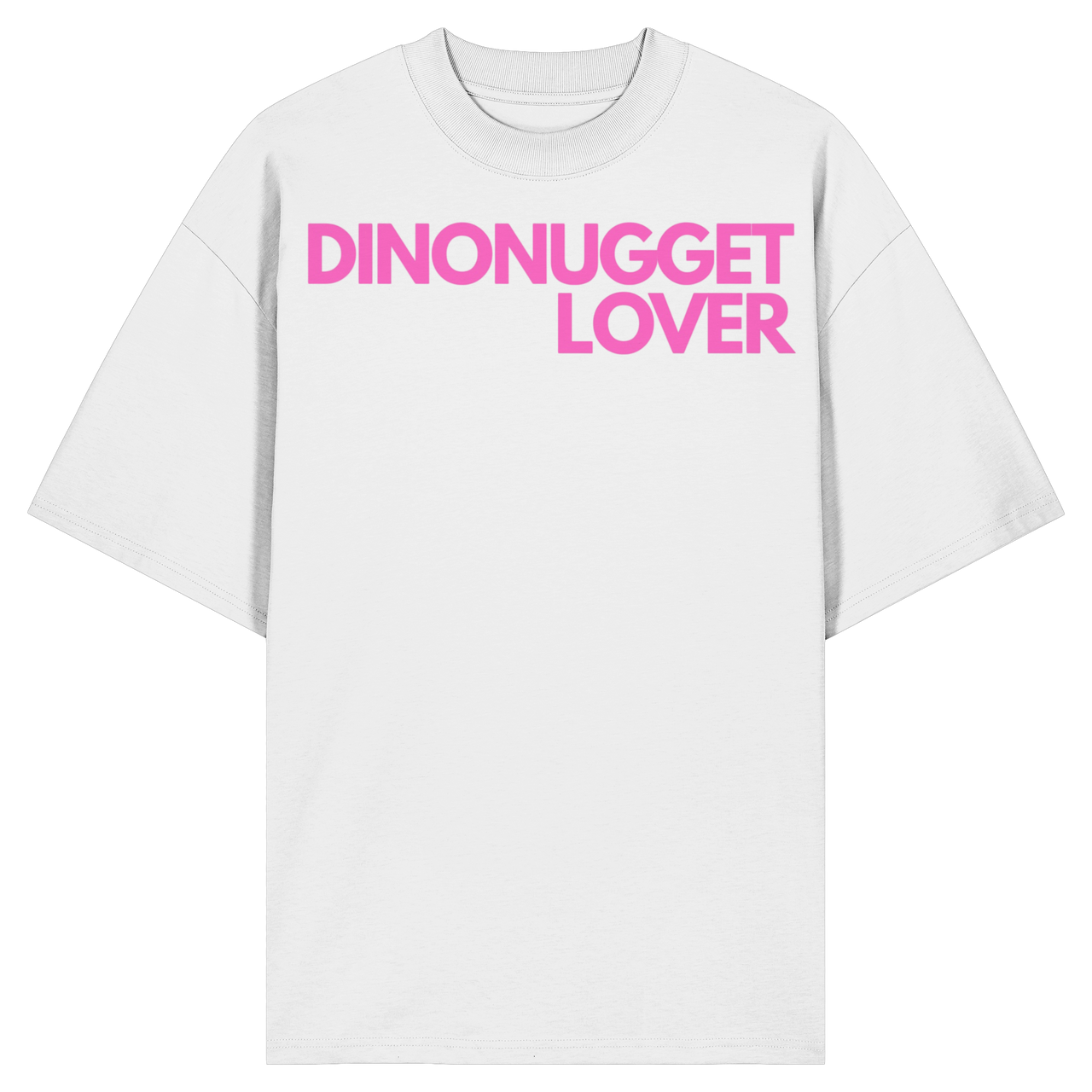 Hoodie Dinonugget Lover Pink - Organic Oversize Shirt