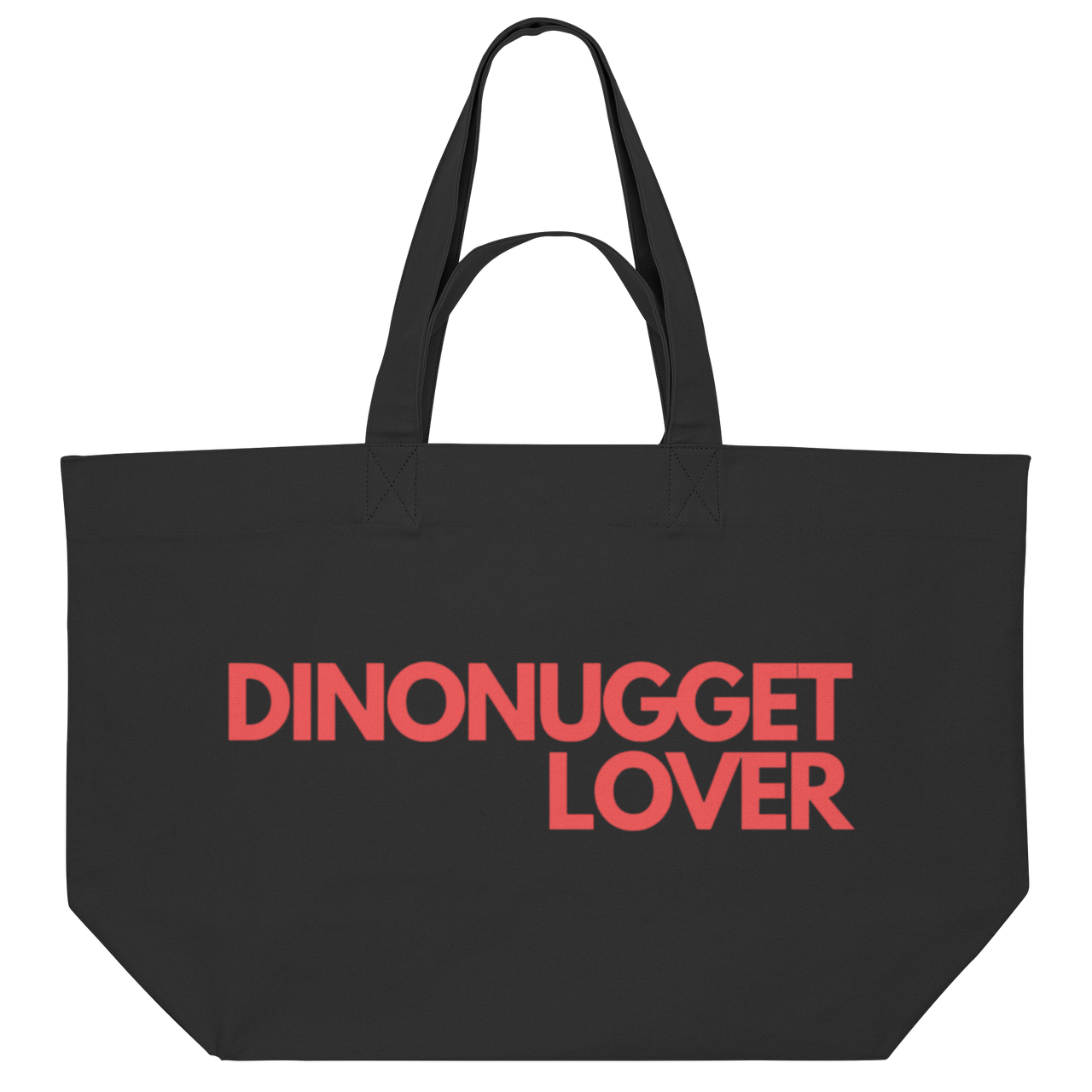 Hoodie Dinonugget Lover rot - Organic Shopping-Bag