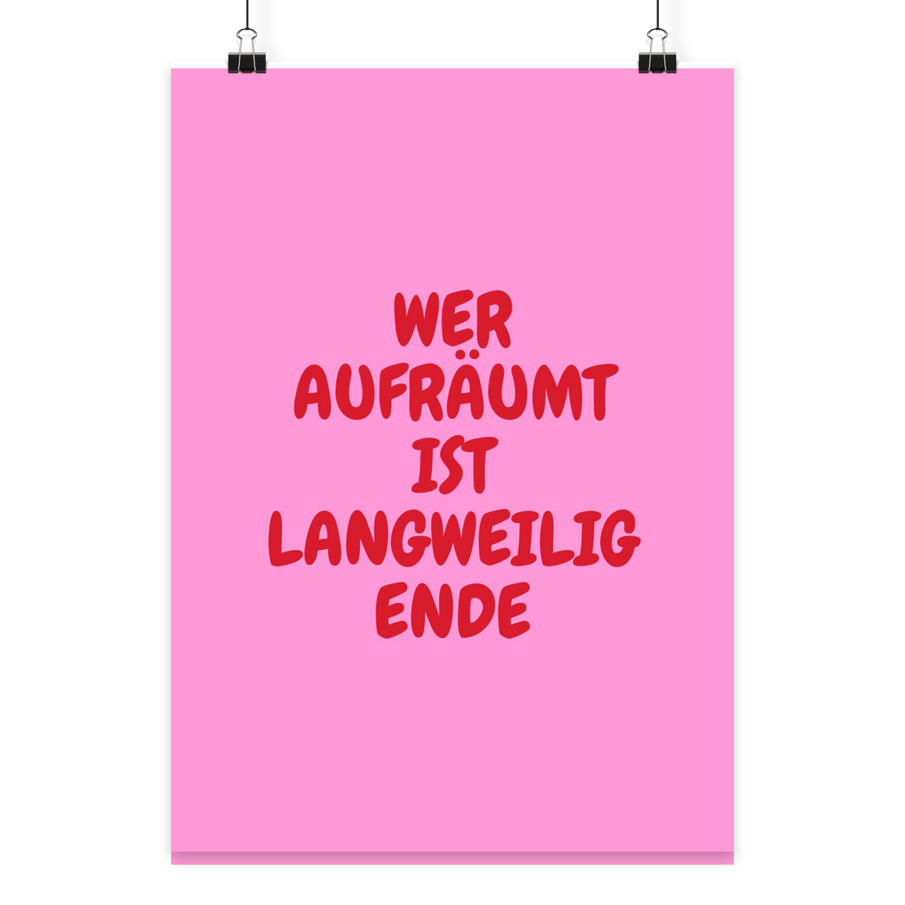 Poster Aufräumen I - Poster Din A3 (hoch)