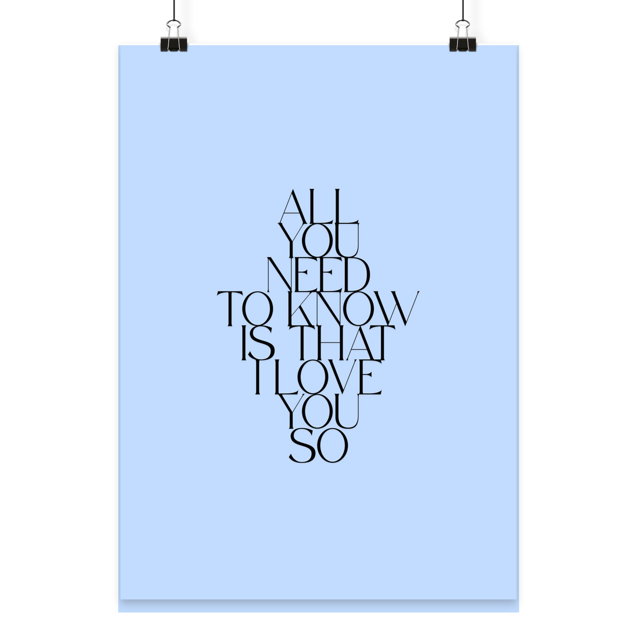Poster All you need to know I - Poster Din A3 (hoch)