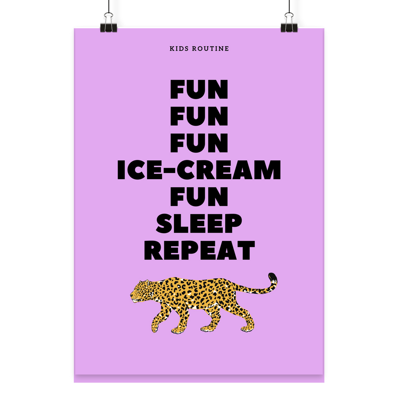 Poster Routine Pink - Poster Din A4 (hoch)