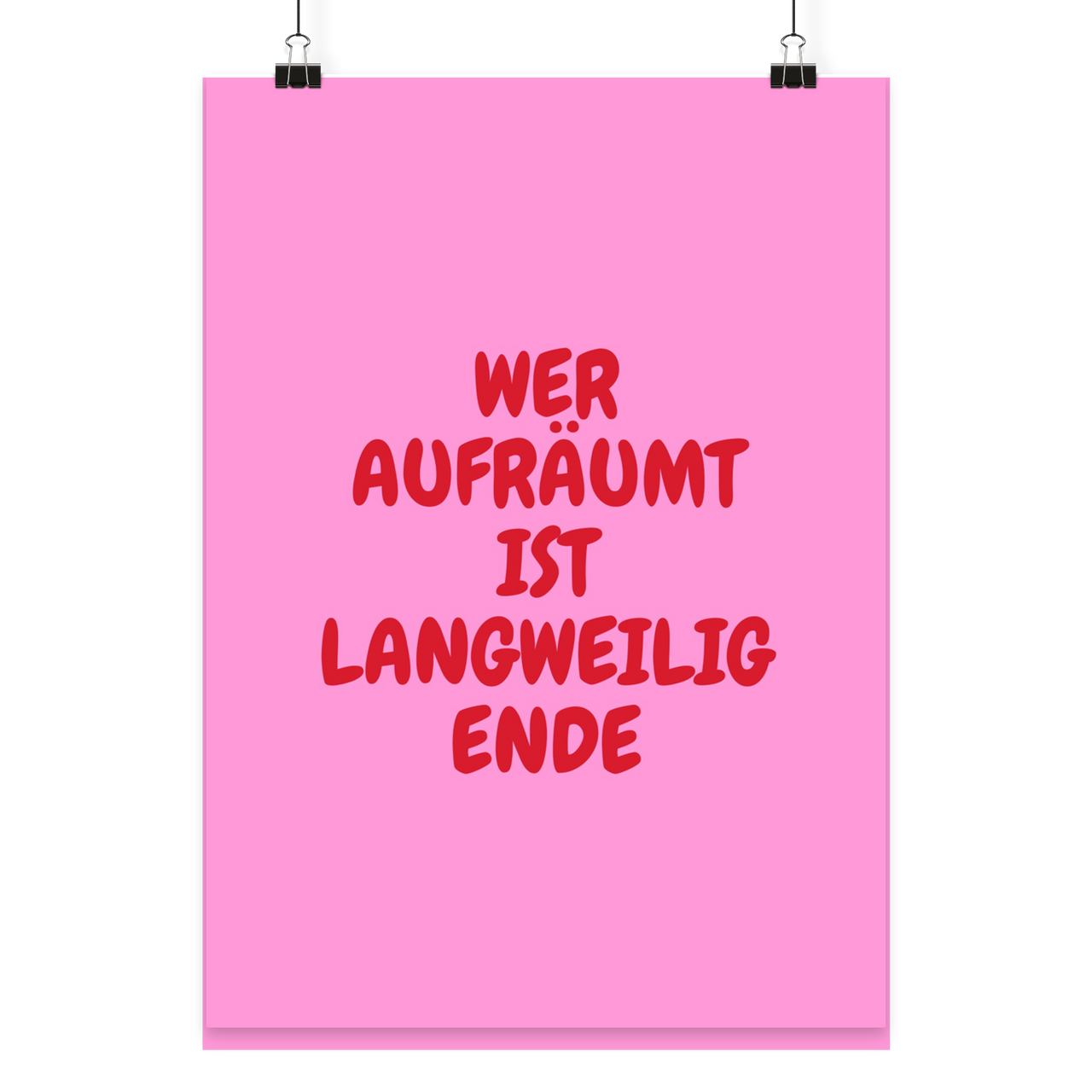 Poster Aufräumen I - Poster Din A4 (hoch)