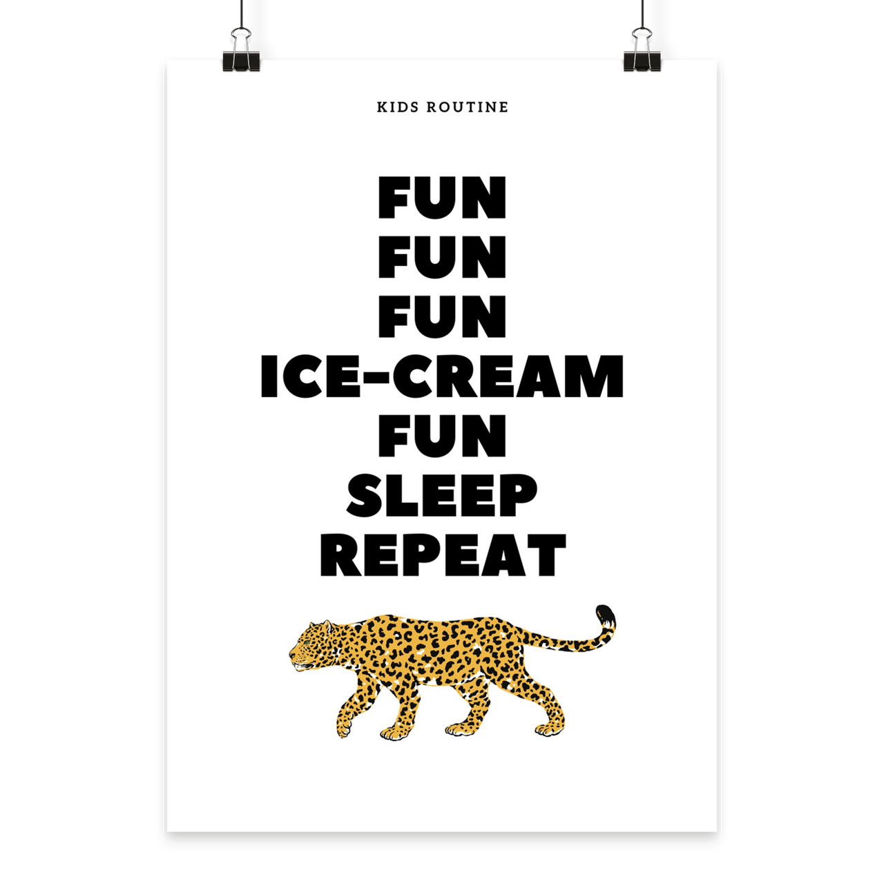 Poster Kids Routine III - Poster Din A4 (hoch)
