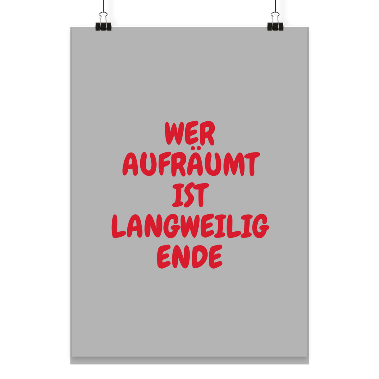 Poster Aufräumen II - Poster Din A4 (hoch)